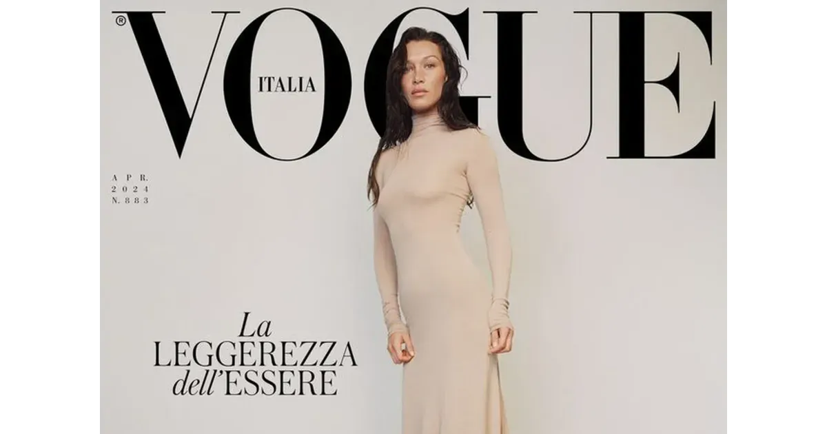 Белла Хадид снялась на лошади для обложки Vogue Italia