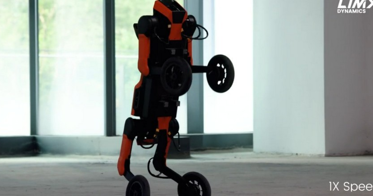 Робособаку на колесах LimX Dynamics научили вставать на задние ноги